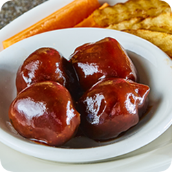 Ben's Kids Meal: Glazed BBQ Meatballs